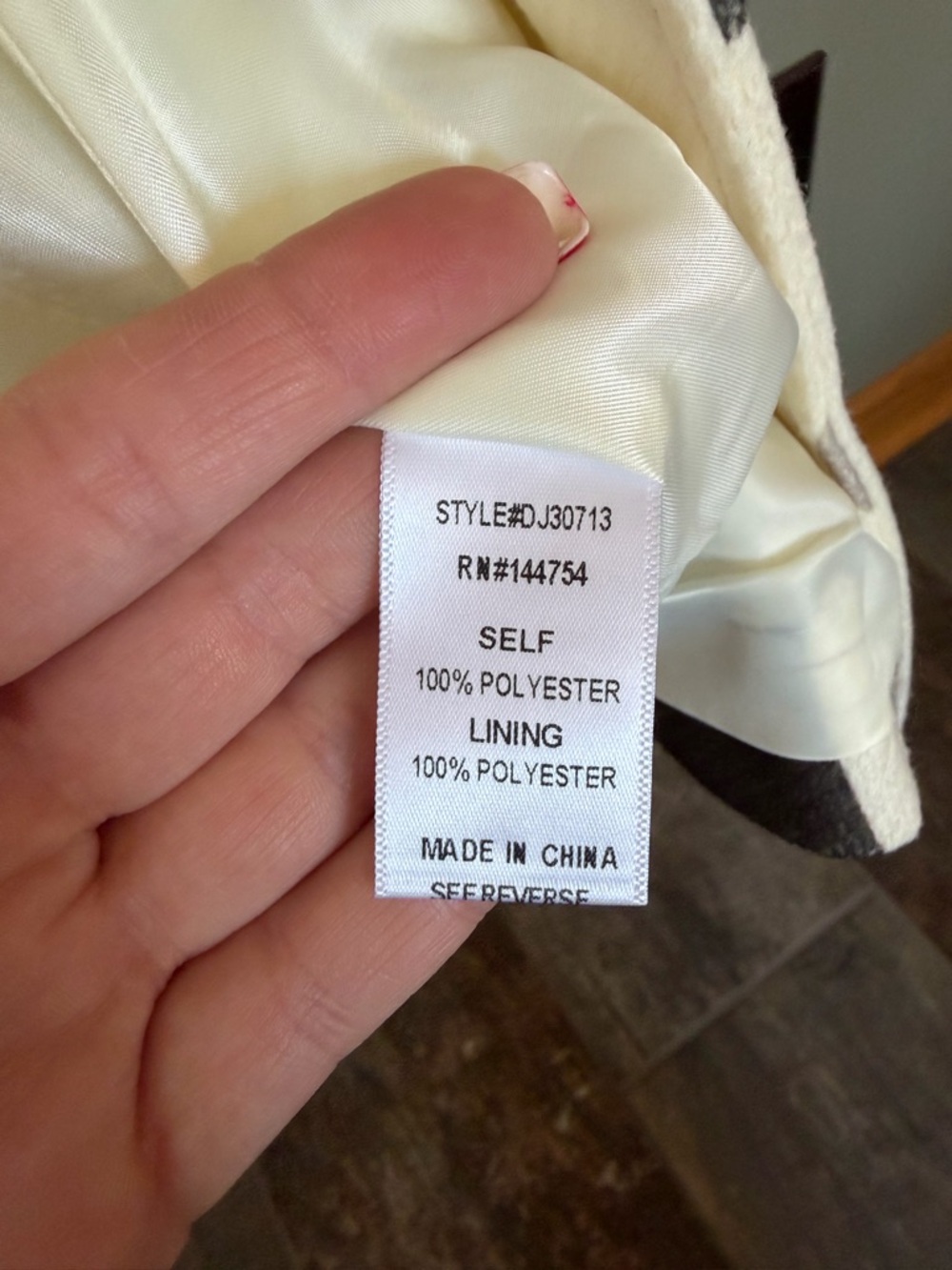 DAVI & DANI Floral Print Coat in Beige, White & Brown Size M - Picture 5 of 7